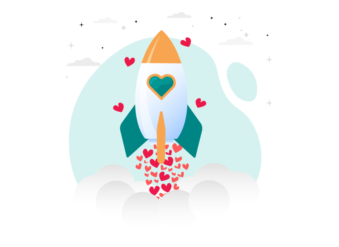 Rocket powered by hearts