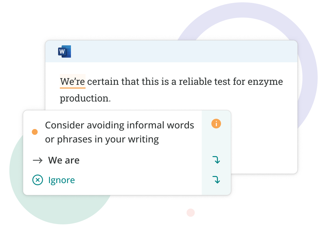 Product UI informal language check