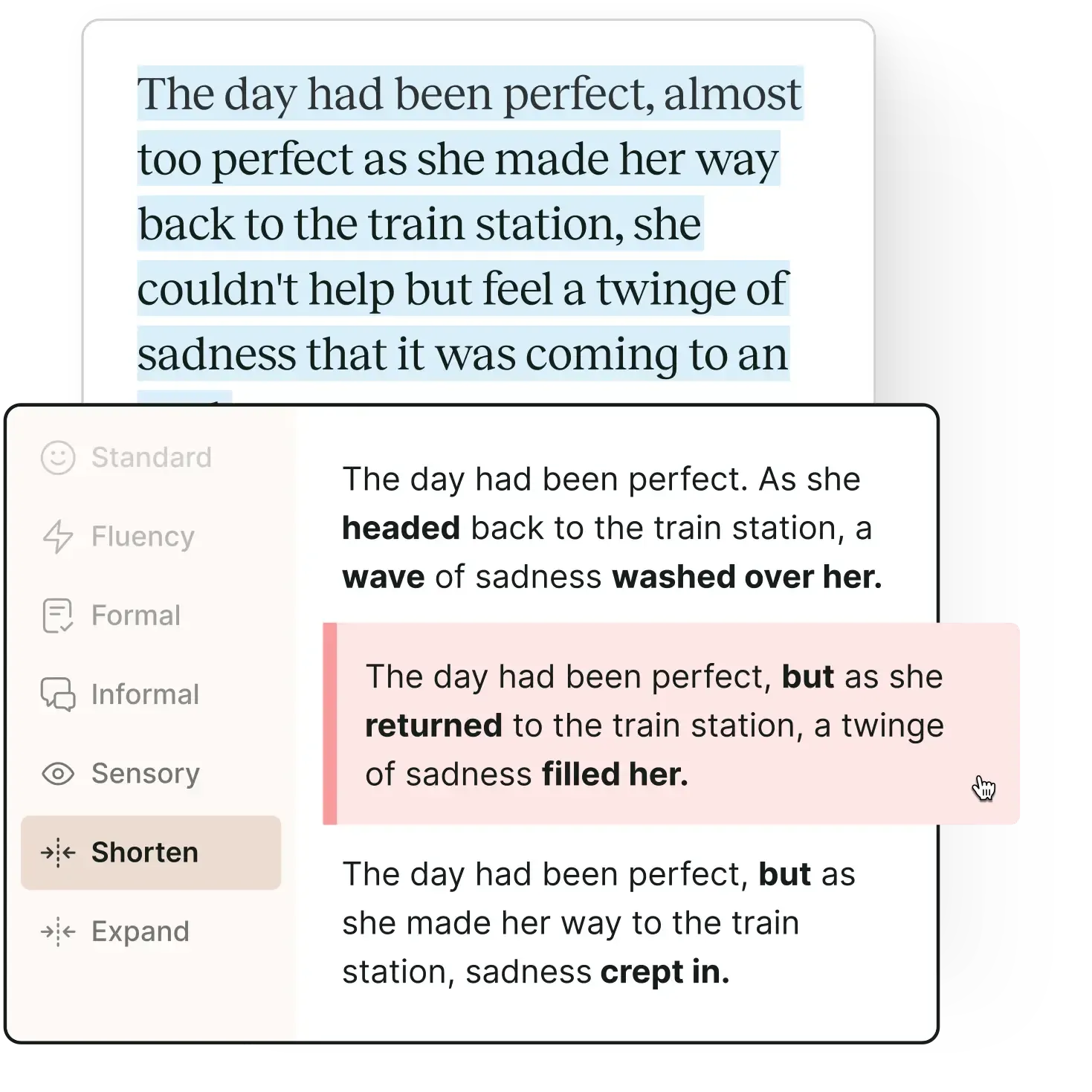 Product Image Rephrase Shorten Text