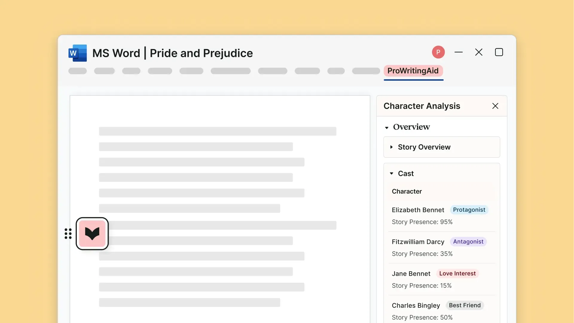 Character Analysis MS Word