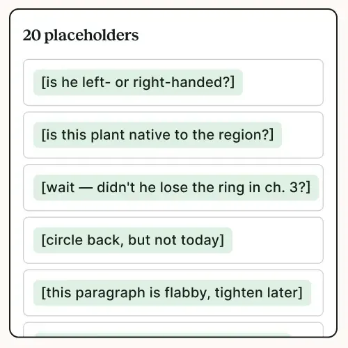 placeholders