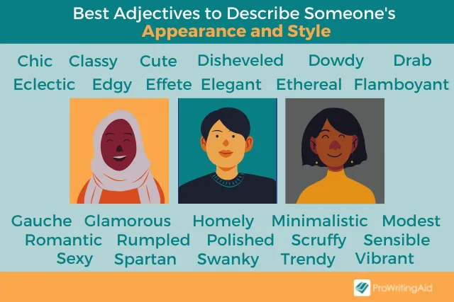 Adjectives used to describe style and appearance