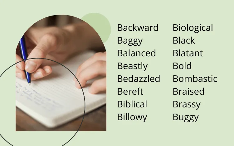 100+ Descriptive Words Start With B - GrammarVocab