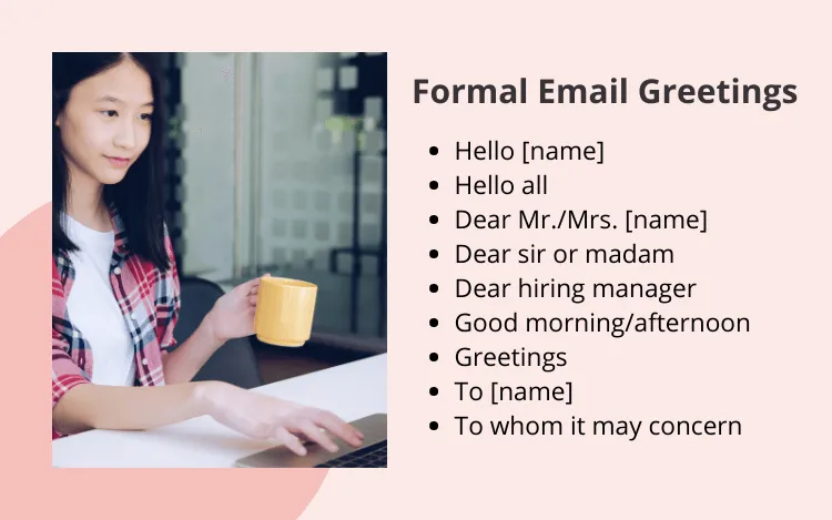 formal email greetings