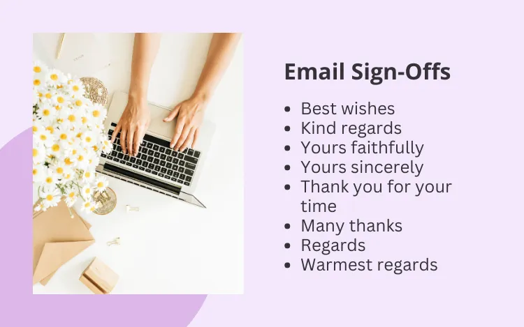 how to write email sign offs