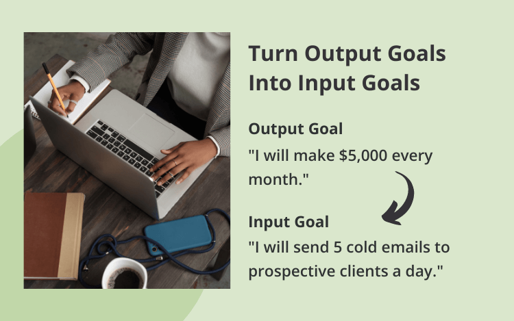 How to turn output goal into input goal