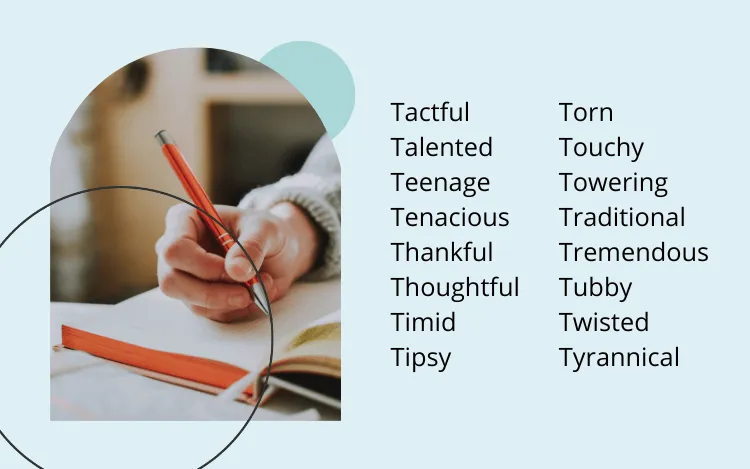 adjectives that start with T list