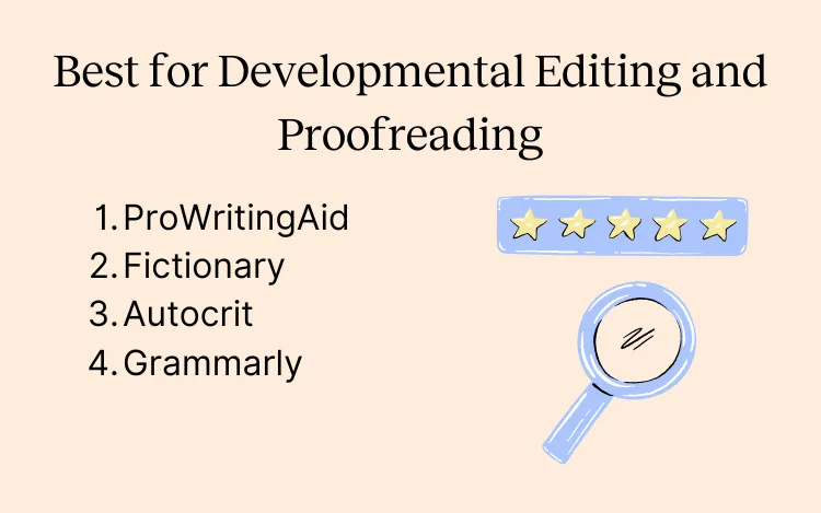 Image showing best tools for developmental editing and proofreading