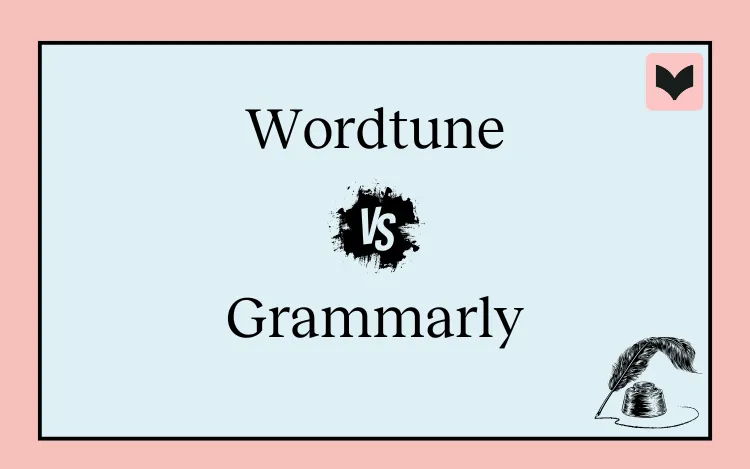 Image with text showing Wordtune vs Grammarly