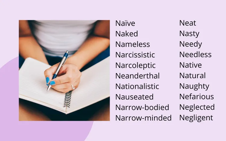 adjectives that start with N list