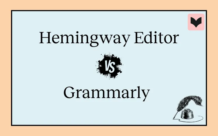 Image with text showing Hemingway Editor vs Grammarly