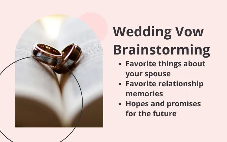 wedding vows brainstorming