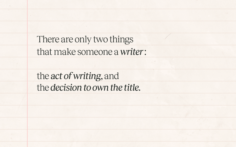 Text on lined paper: