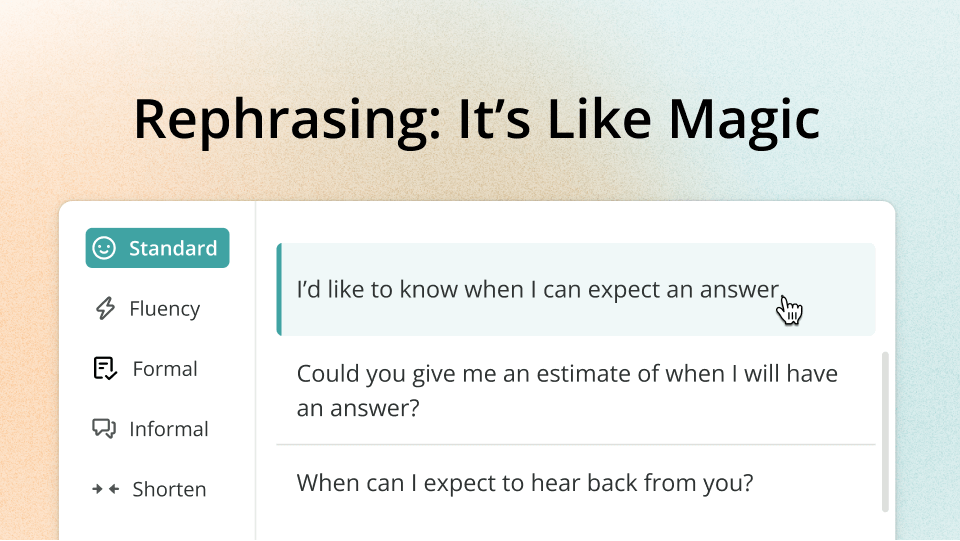 ProWritingAid - Introducing Rephrase